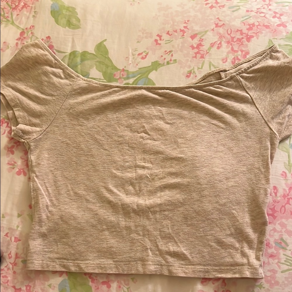 Pacsun Beige Off-Shoulder crop top